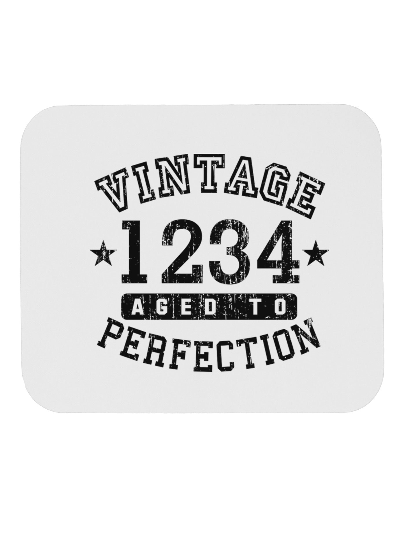 Personalized Vintage Birth Year Distressed Mousepad by TooLoud-TooLoud-White-Davson Sales