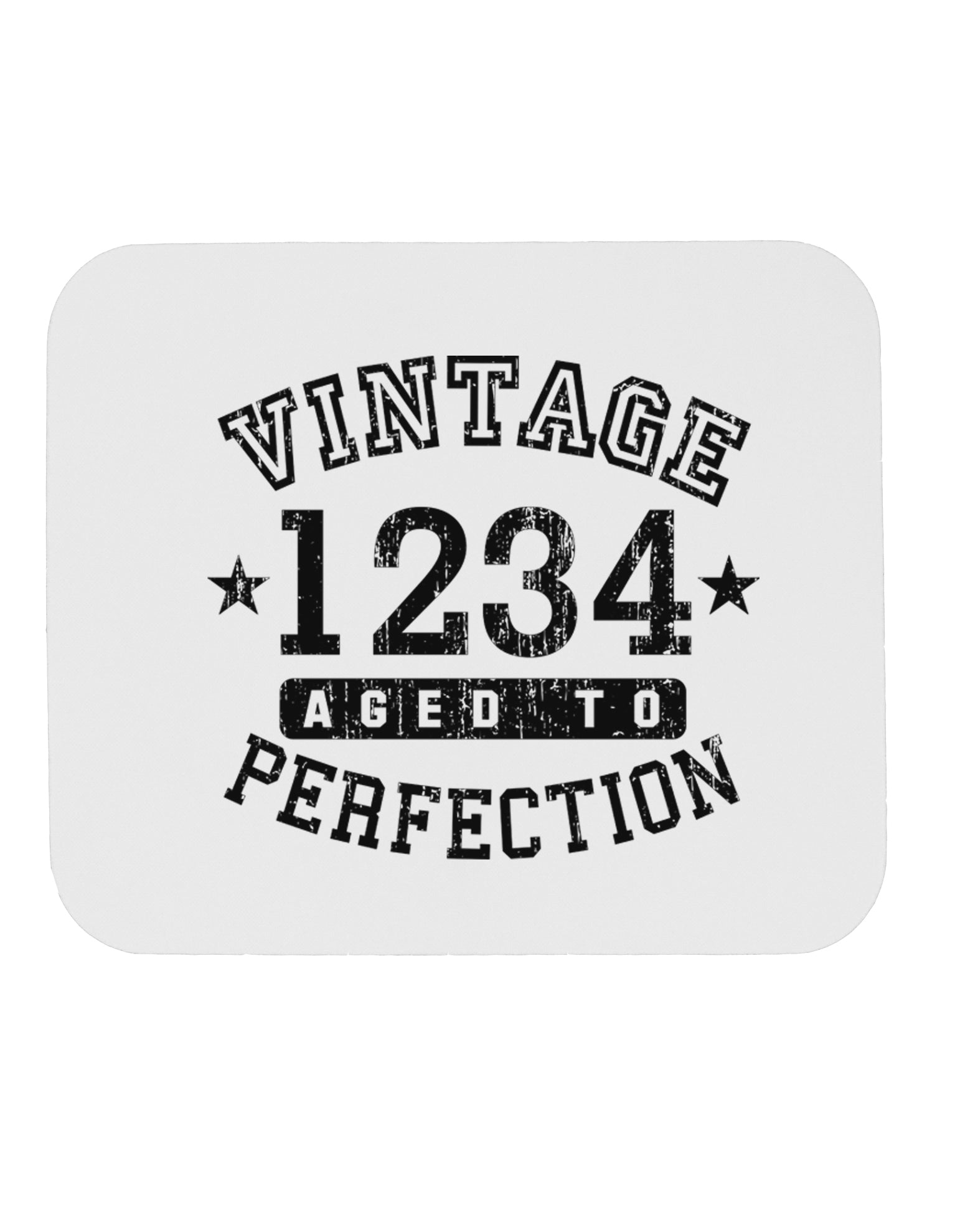 Personalized Vintage Birth Year Distressed Mousepad by TooLoud-TooLoud-White-Davson Sales