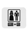 Ctrl Z - Marriage Mousepad-TooLoud-White-Davson Sales