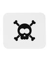 Black Skull and Crossbones Mousepad-TooLoud-White-Davson Sales