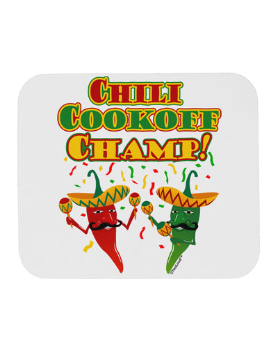 Chili Cookoff Champ! Chile Peppers Mousepad-TooLoud-White-Davson Sales