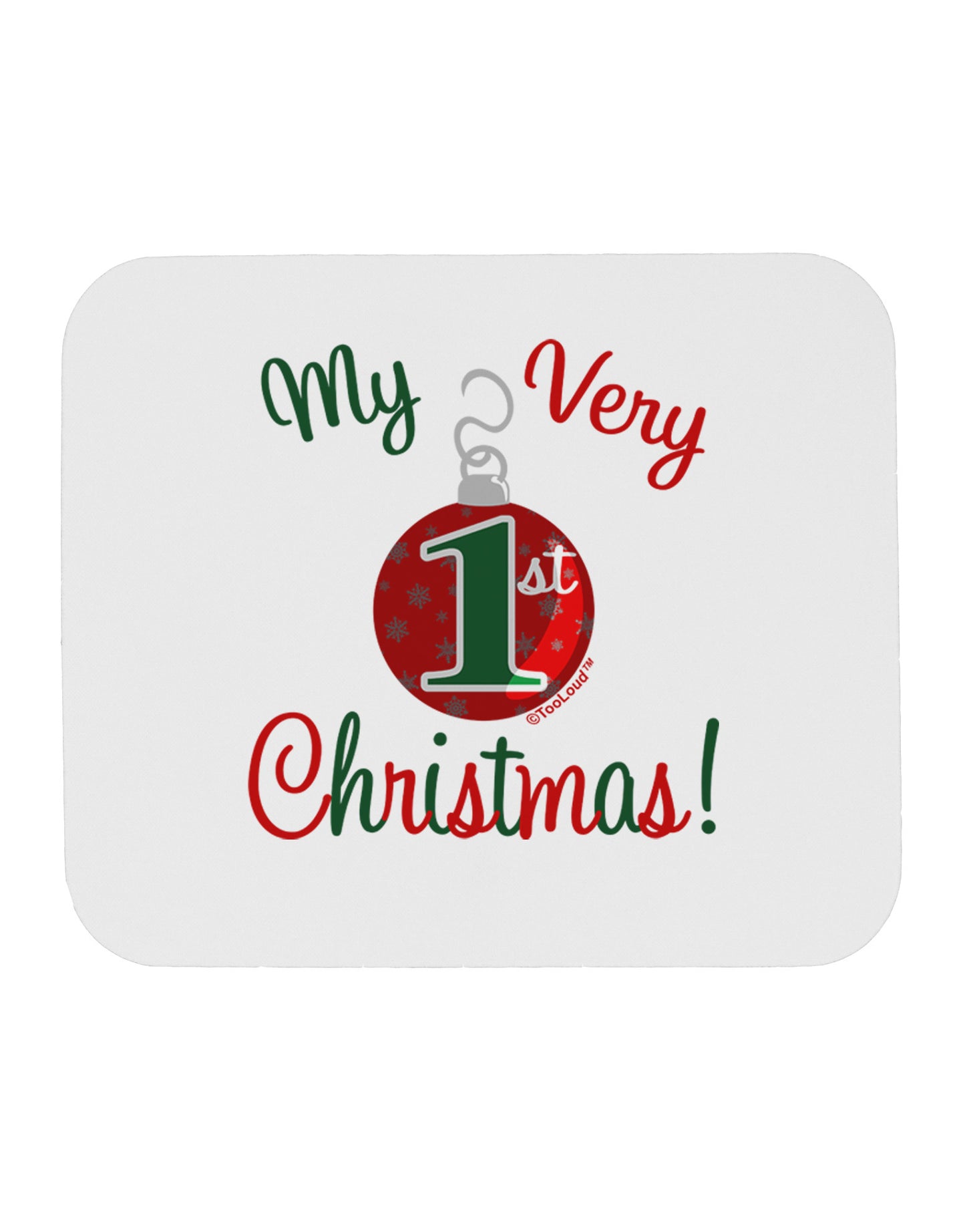 My Very 1st Christmas Mousepad-TooLoud-White-Davson Sales