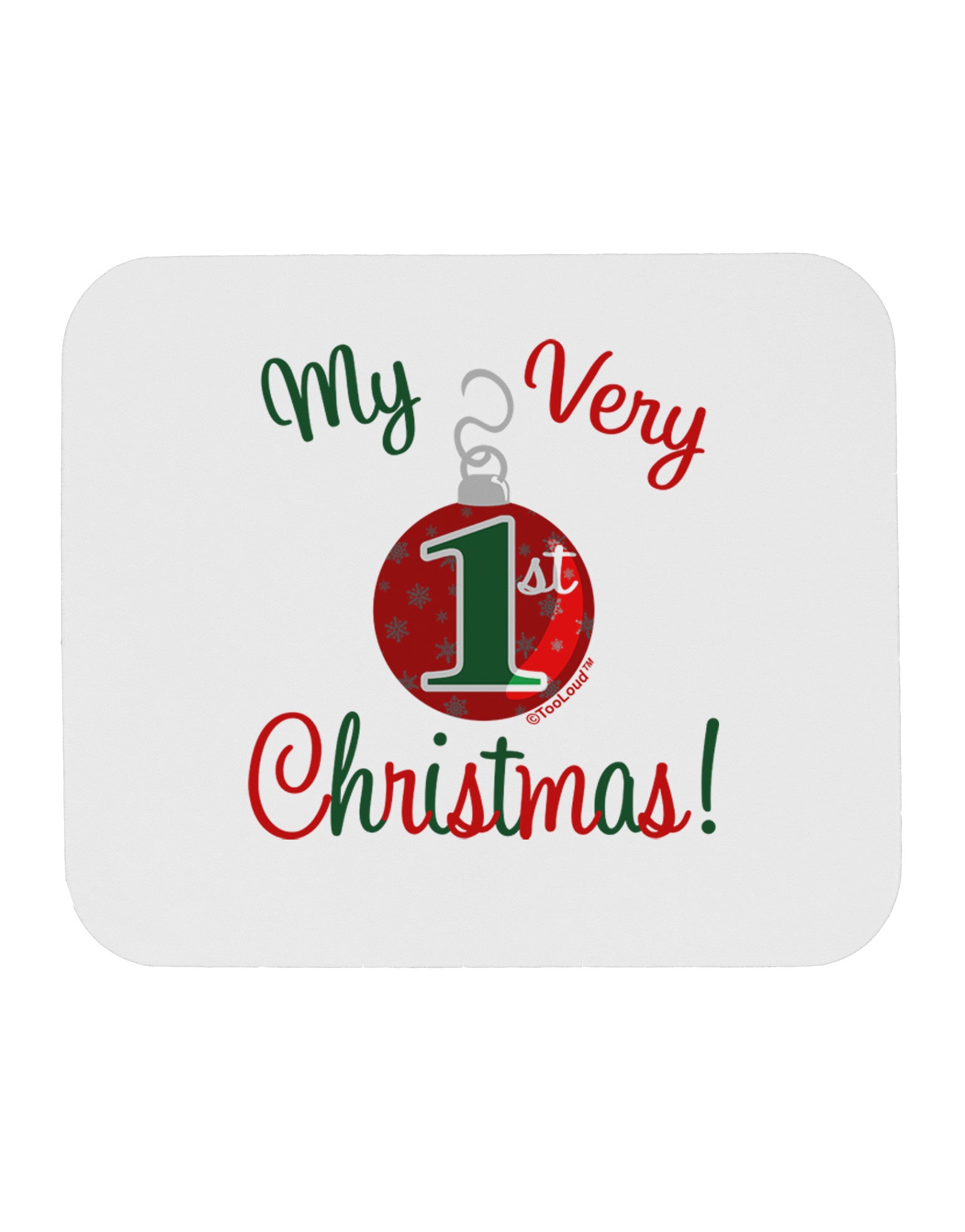 My Very 1st Christmas Mousepad-TooLoud-White-Davson Sales