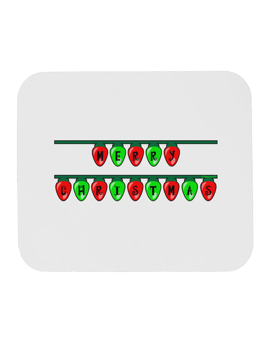 Merry Christmas Lights Red and Green Mousepad-TooLoud-White-Davson Sales