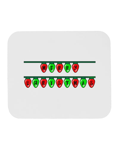 Merry Christmas Lights Red and Green Mousepad-TooLoud-White-Davson Sales