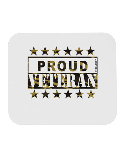 Proud Veteran Camo Mousepad-TooLoud-White-Davson Sales