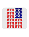 Beer Pong Flag Mousepad-TooLoud-White-Davson Sales