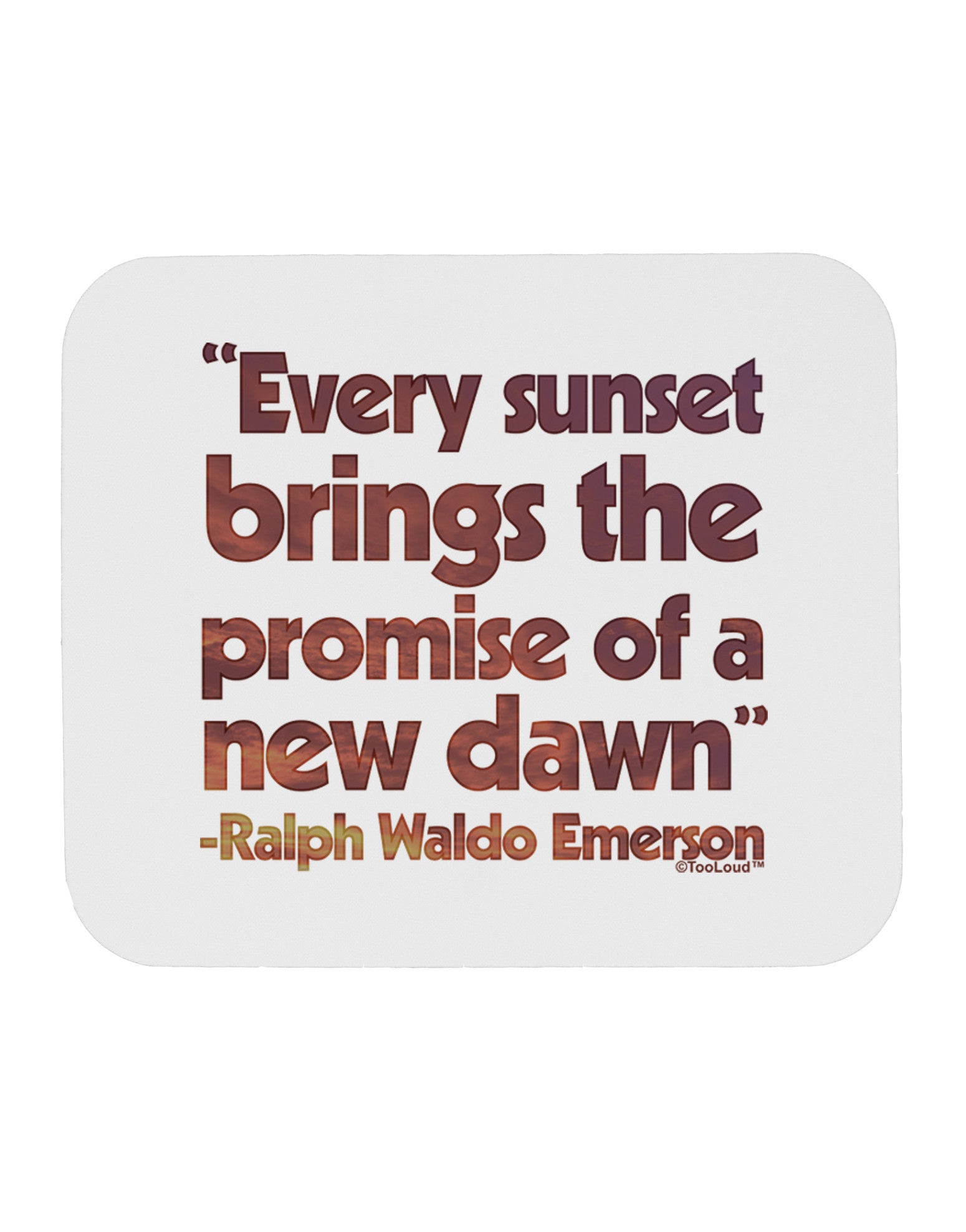 Emerson Sunset Quote Mousepad-Mousepads-TooLoud-Davson Sales