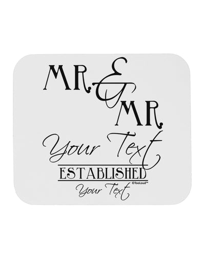 Personalized Mr and Mr -Name- Established -Date- Design Mousepad-TooLoud-White-Davson Sales