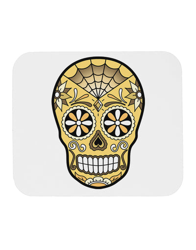 Version 8 Gold Day of the Dead Calavera Mousepad-TooLoud-White-Davson Sales