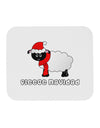 Fleece Navidad Christmas Sheep Mousepad-TooLoud-White-Davson Sales