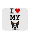 I Heart My Boston Terrier Mousepad-TooLoud-White-Davson Sales