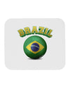 Soccer Ball Flag - Brazil Mousepad-TooLoud-White-Davson Sales