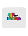 I Heart My Boyfriend - Rainbow Mousepad-TooLoud-White-Davson Sales