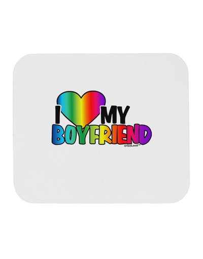 I Heart My Boyfriend - Rainbow Mousepad-TooLoud-White-Davson Sales