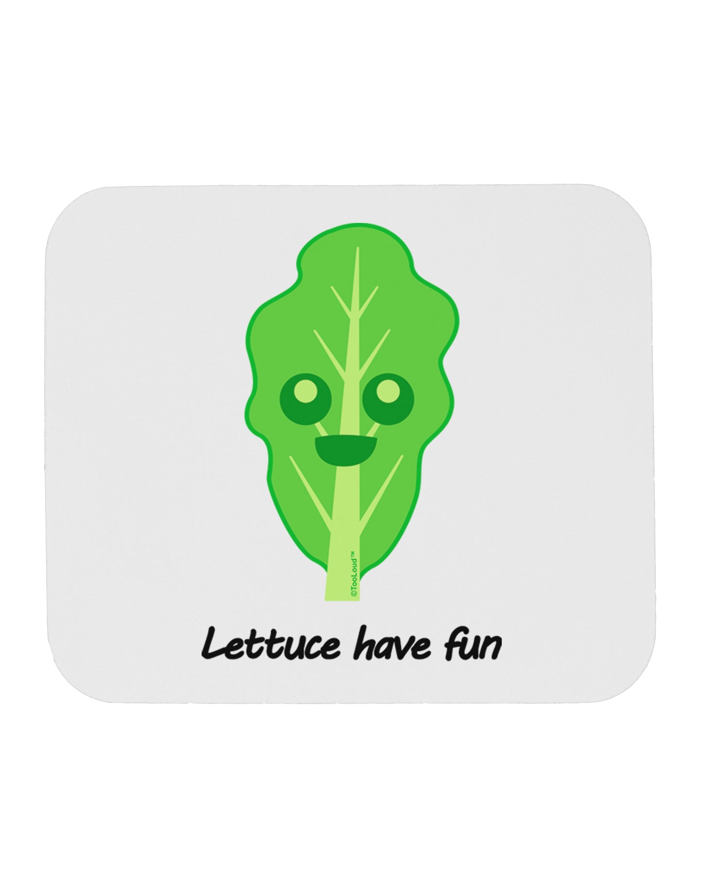 Lettuce - Lettuce Have Fun Mousepad-TooLoud-White-Davson Sales