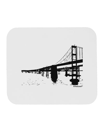 Bay Bridge Cutout Design Mousepad by TooLoud-TooLoud-White-Davson Sales