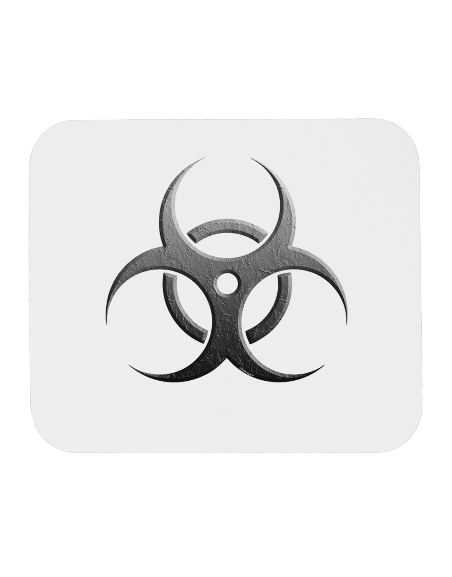 Biohazard Symbol Grey Stone - Apocalypse Mousepad-TooLoud-White-Davson Sales