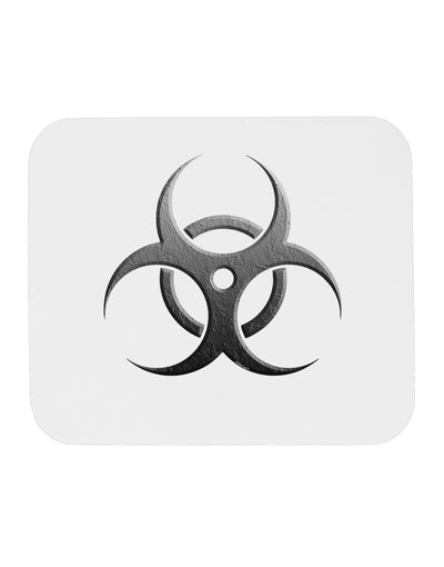 Biohazard Symbol Grey Stone - Apocalypse Mousepad-TooLoud-White-Davson Sales