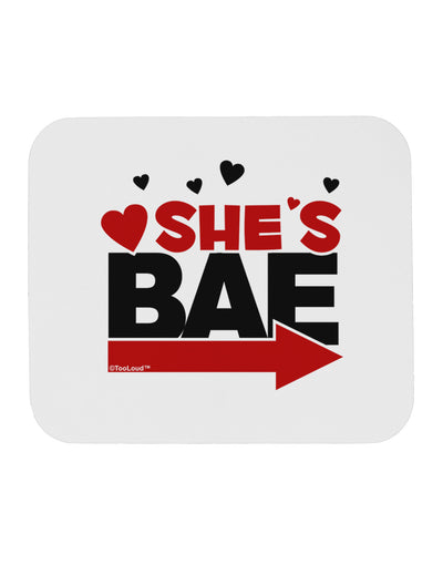 She's BAE - Right Arrow Mousepad-TooLoud-White-Davson Sales