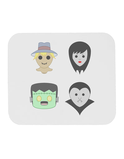 Four Lil Monsters - Halloween Design Mousepad-TooLoud-White-Davson Sales