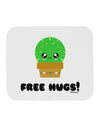 Cute Cactus - Free Hugs Mousepad-TooLoud-White-Davson Sales