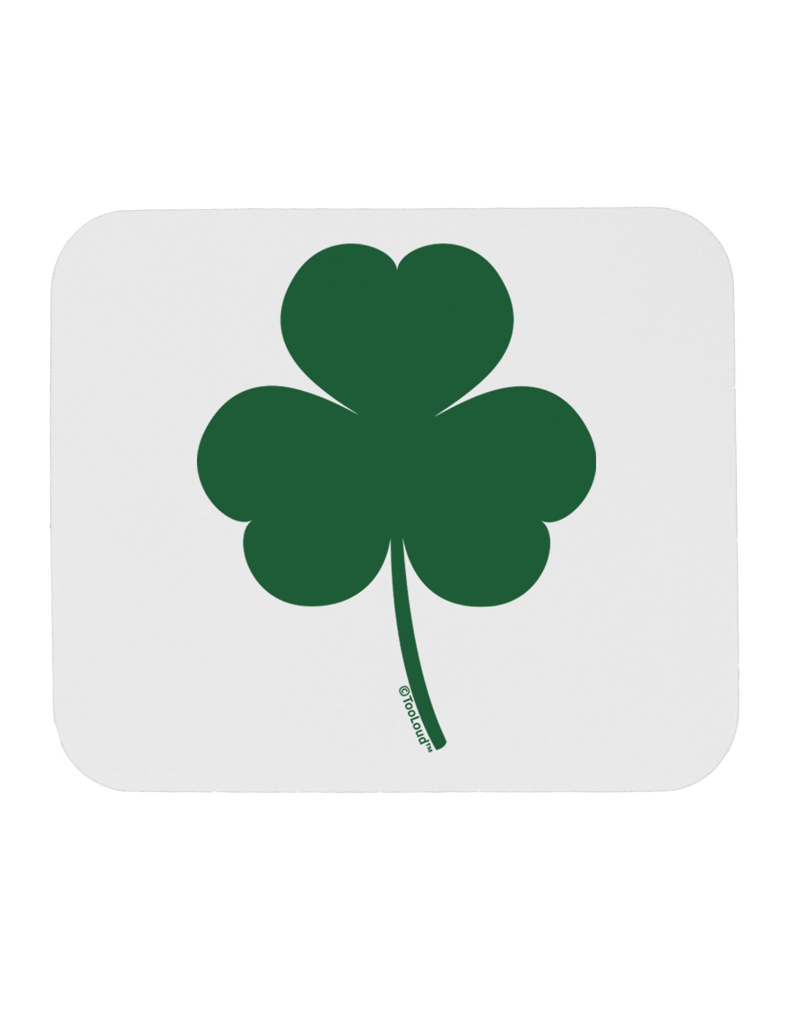 Traditional Irish Shamrock Mousepad-TooLoud-White-Davson Sales