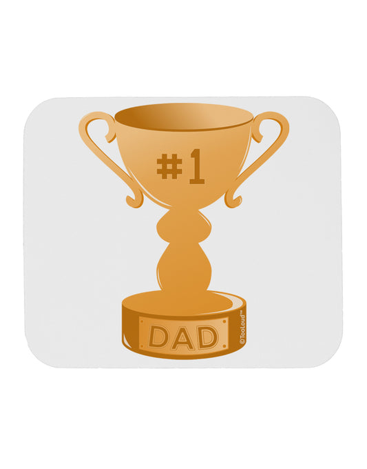 Number One Dad Trophy Mousepad-TooLoud-White-Davson Sales