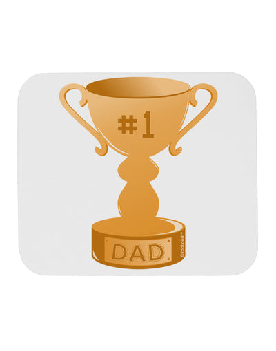 Number One Dad Trophy Mousepad-TooLoud-White-Davson Sales