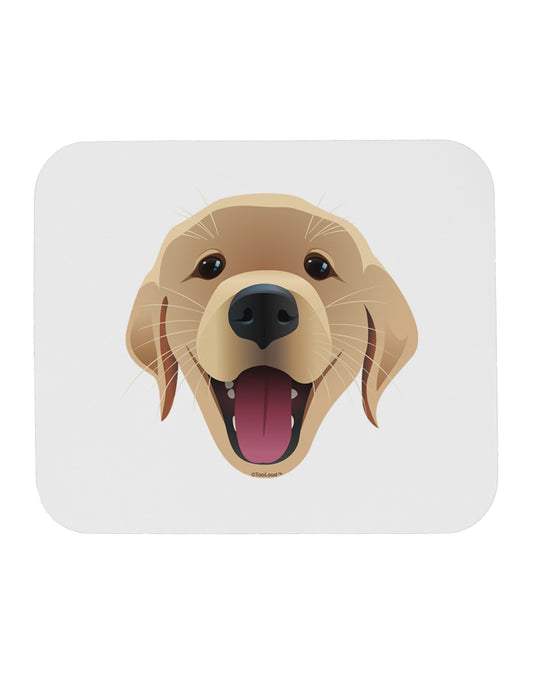 Cute Golden Retriever Puppy Face Mousepad-TooLoud-White-Davson Sales