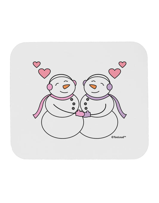 Cute Snowwoman Couple Mousepad by TooLoud-TooLoud-White-Davson Sales