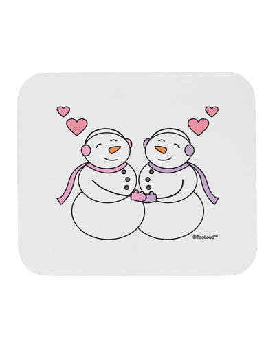 Cute Snowwoman Couple Mousepad by TooLoud-TooLoud-White-Davson Sales