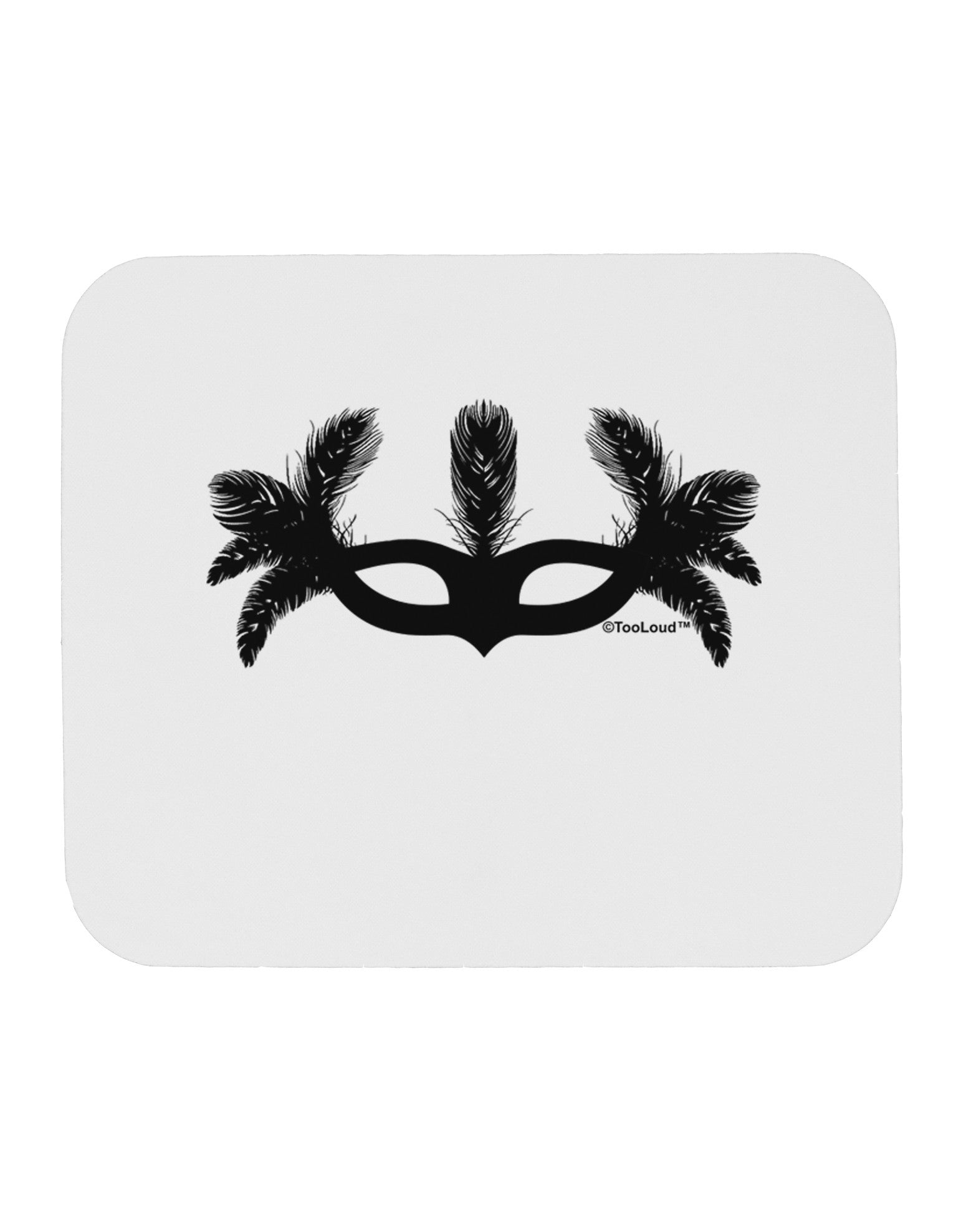 Masquerade Mask Silhouette Mousepad by TooLoud-TooLoud-White-Davson Sales