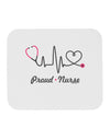 Stethoscope Heartbeat Text Mousepad-TooLoud-White-Davson Sales