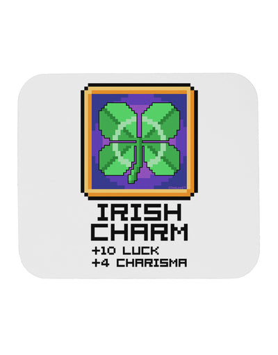 Pixel Irish Charm Item Mousepad-TooLoud-White-Davson Sales