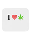 I Heart Marijuana Leaf Mousepad-TooLoud-White-Davson Sales