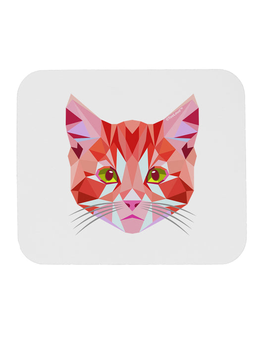 Geometric Kitty Red Mousepad-TooLoud-White-Davson Sales