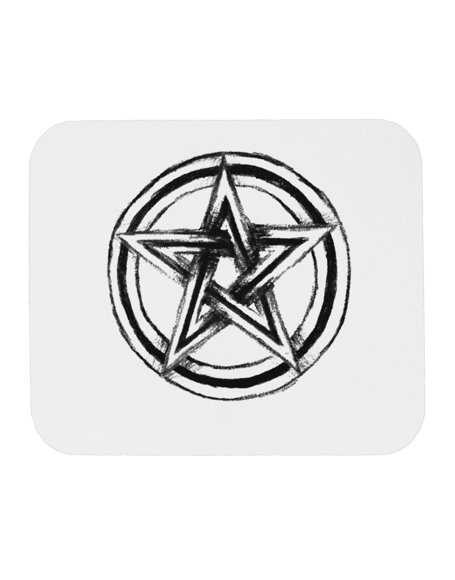 Pentacle Magick Witchcraft Star Mousepad-TooLoud-White-Davson Sales