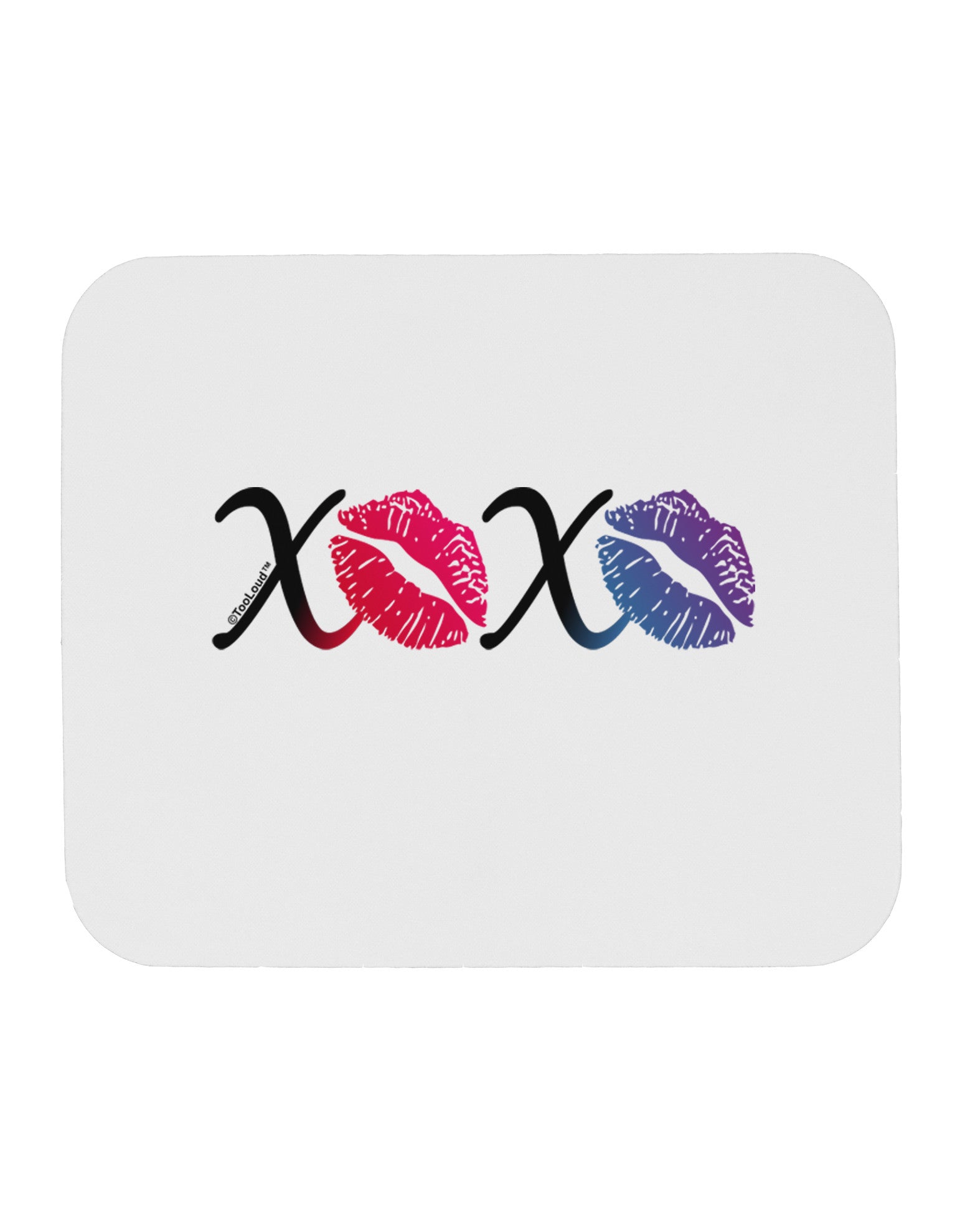 XOXO Kisses Mousepad-TooLoud-White-Davson Sales