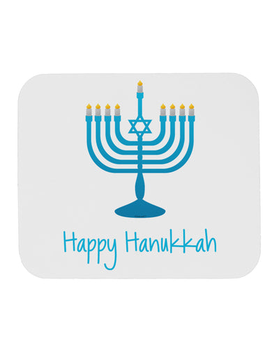 Happy Hanukkah Menorah Mousepad-TooLoud-White-Davson Sales