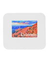 Colorado Mtn Sunset Soaked WaterColor Mousepad-TooLoud-White-Davson Sales