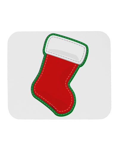 Cute Faux Applique Christmas Stocking Mousepad-TooLoud-White-Davson Sales