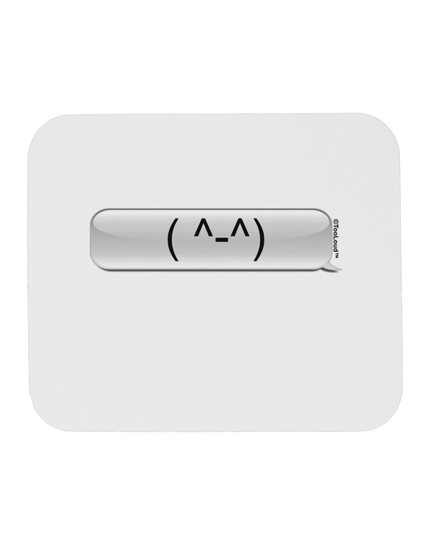 Happy FaceText Bubble Mousepad-TooLoud-White-Davson Sales
