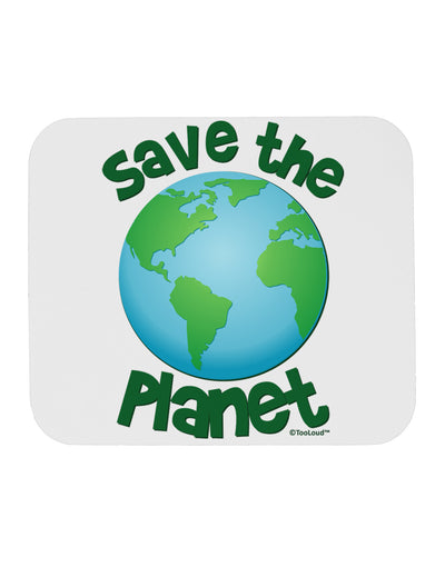 Save the Planet - Earth Mousepad-TooLoud-White-Davson Sales