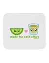 Cute Tequila Shot and Lime - Made For Each Other Mousepad by TooLoud-TooLoud-White-Davson Sales