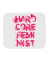 Hardcore Feminist - Pink Mousepad-TooLoud-White-Davson Sales