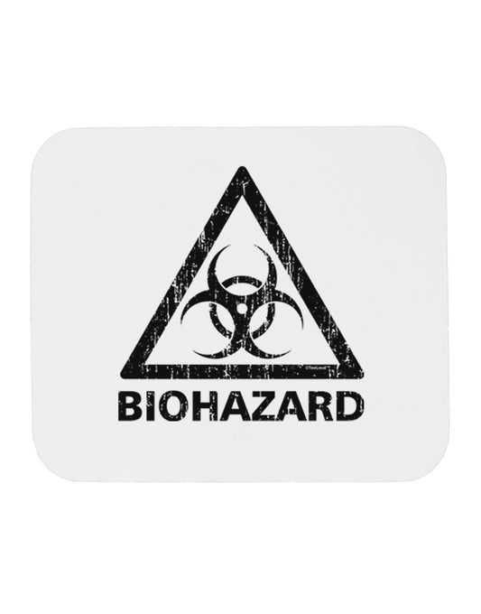 Biohazard Sign Distressed Mousepad-TooLoud-White-Davson Sales