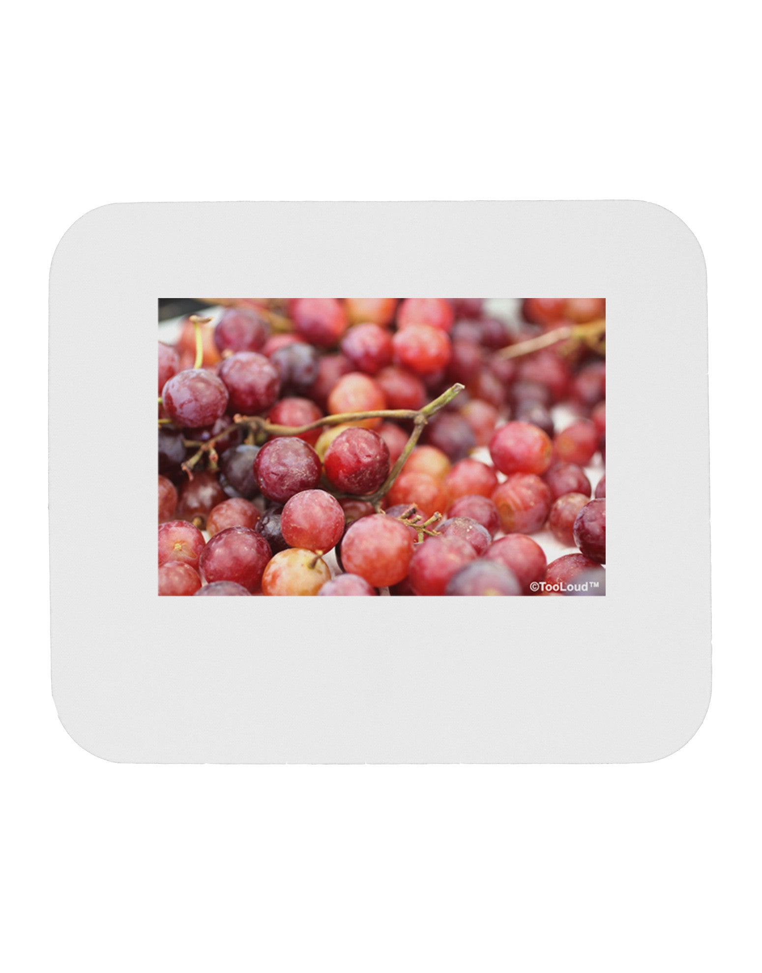 Buy Local - Grapes Mousepad-TooLoud-White-Davson Sales