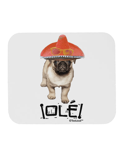 Pug Dog with Pink Sombrero - Ole Mousepad by TooLoud-TooLoud-White-Davson Sales