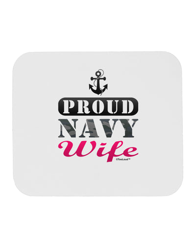 Proud Navy Wife Mousepad-TooLoud-White-Davson Sales